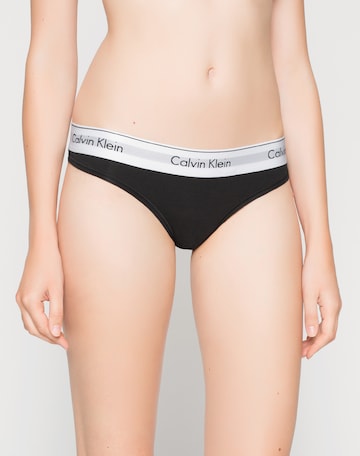 Calvin Klein Underwear String in Black: front