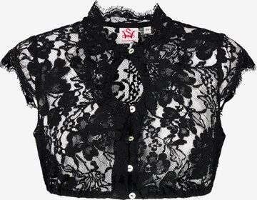 Blouse folklorique 'Grimaldi' SPIETH & WENSKY en noir : devant