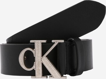 Calvin Klein Jeans Ledergürtel 'CKJ MONO HARDWARE 35MM' in Schwarz: predná strana