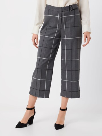 Wide Leg Pantalon à plis COMMA en gris : devant