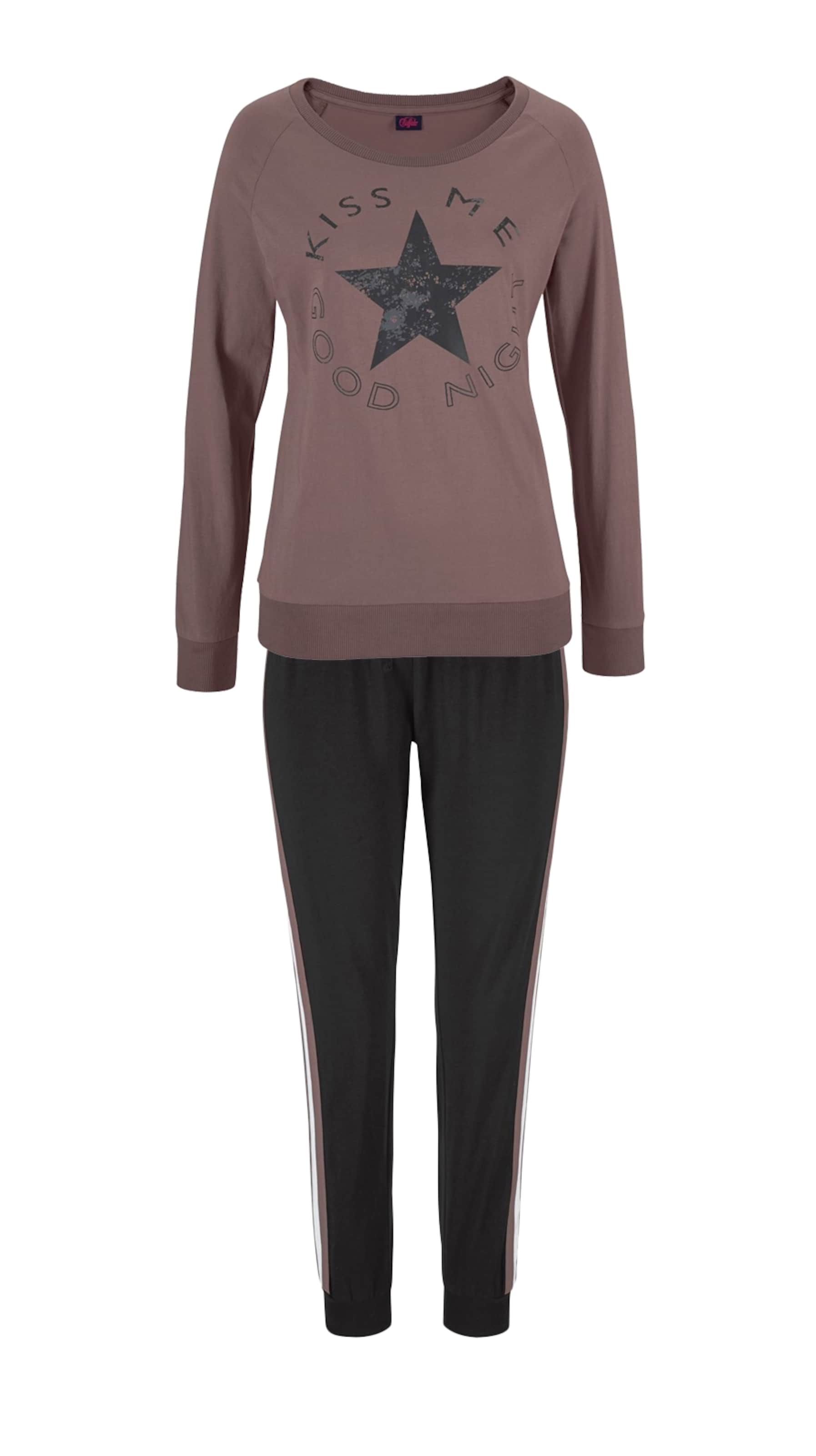 BUFFALO Πιτζάμα σε καφέ: μπροστά