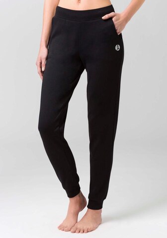 LASCANA ACTIVE Slimfit Sportovní kalhoty – černá: přední strana