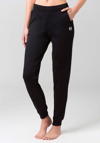 LASCANA ACTIVE Slim fit Workout Pants in Black: front