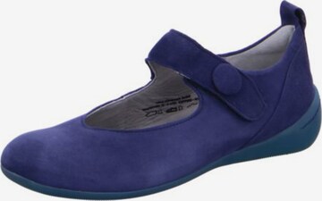 THINK! Ballet Flats with Strap in Blue: front