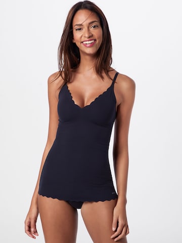 Regular Maillot de corps 'Micro Lovers' Skiny en noir : devant