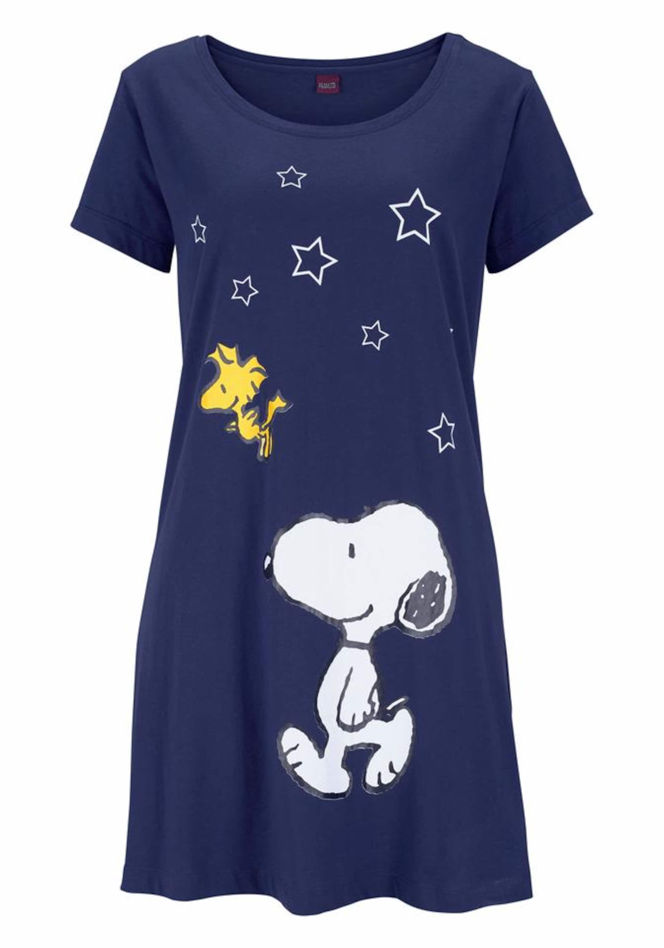 PEANUTS Nachthemd in Blauw: voorkant
