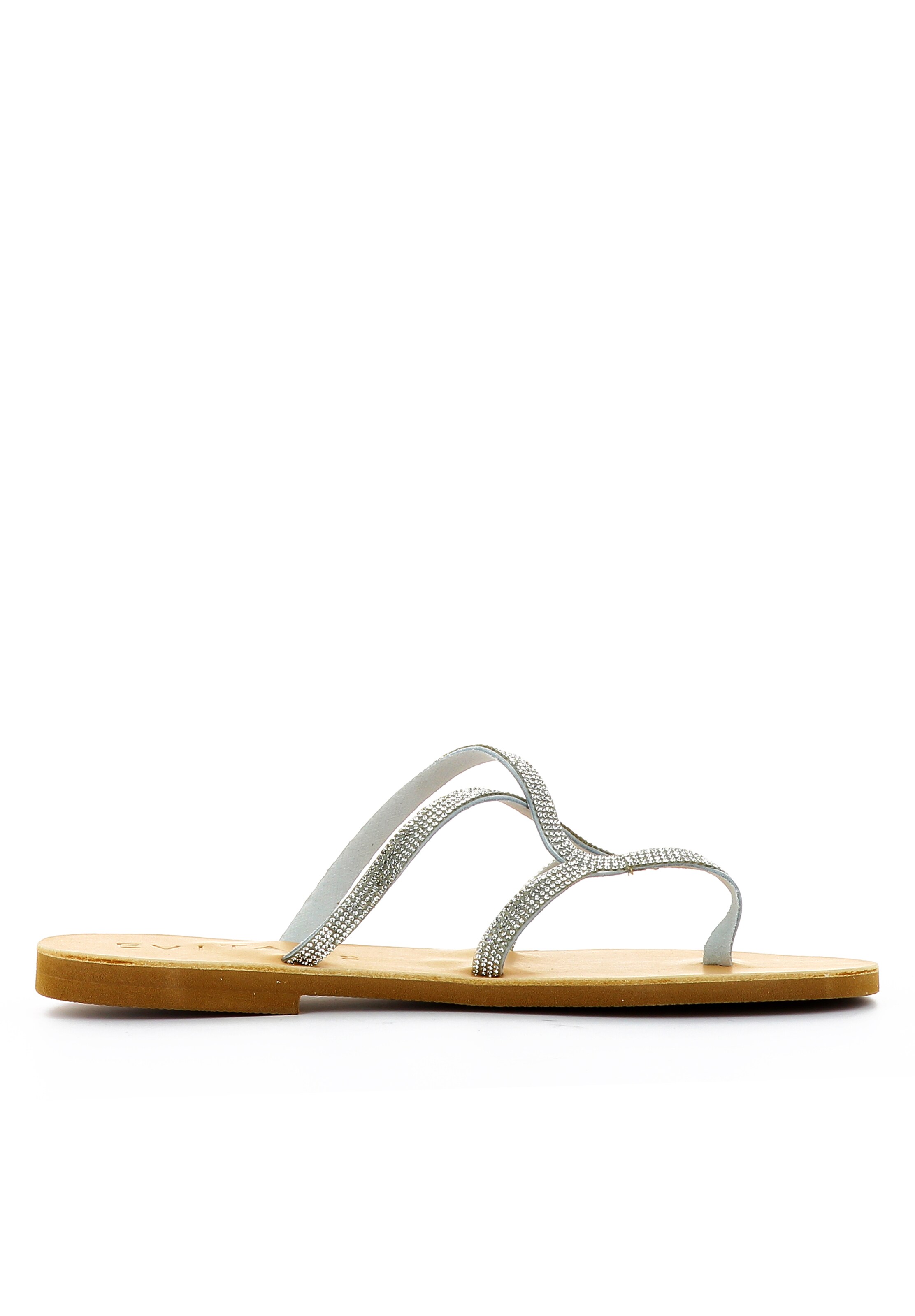 EVITA T-Bar Sandals in Grey