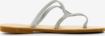 EVITA T-Bar Sandals in Grey