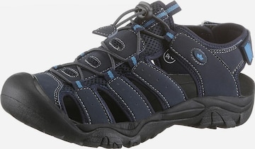 LICO Hiking Sandals 'Manchester' in Blue: front