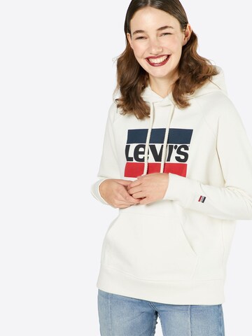 balts LEVI'S ® Sportisks džemperis 'Graphic Sport Hoodie': no priekšpuses