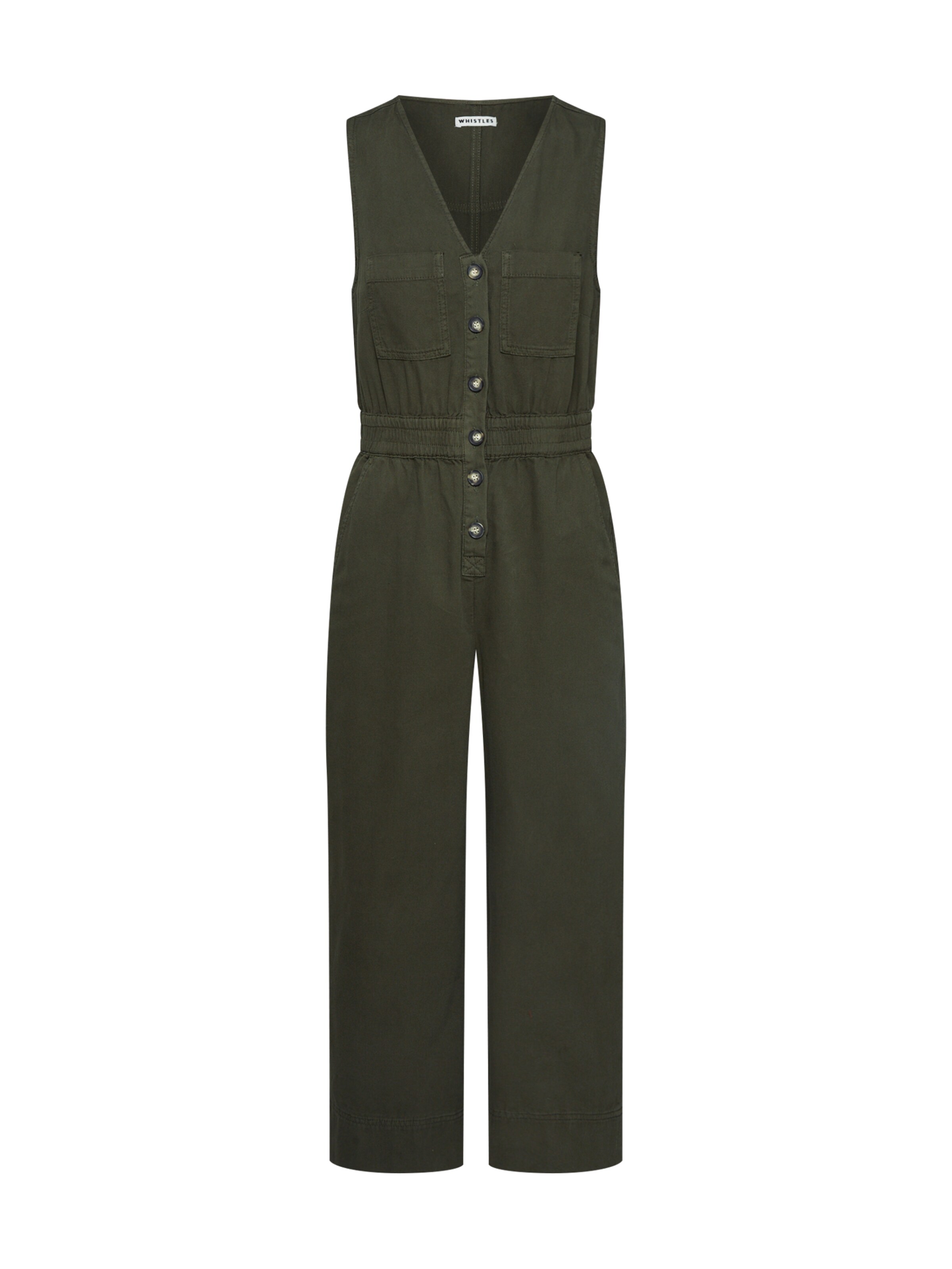 Whistles - Jumpsuit 'RIA DENIM JUMPSUIT' in de kleur Kaki