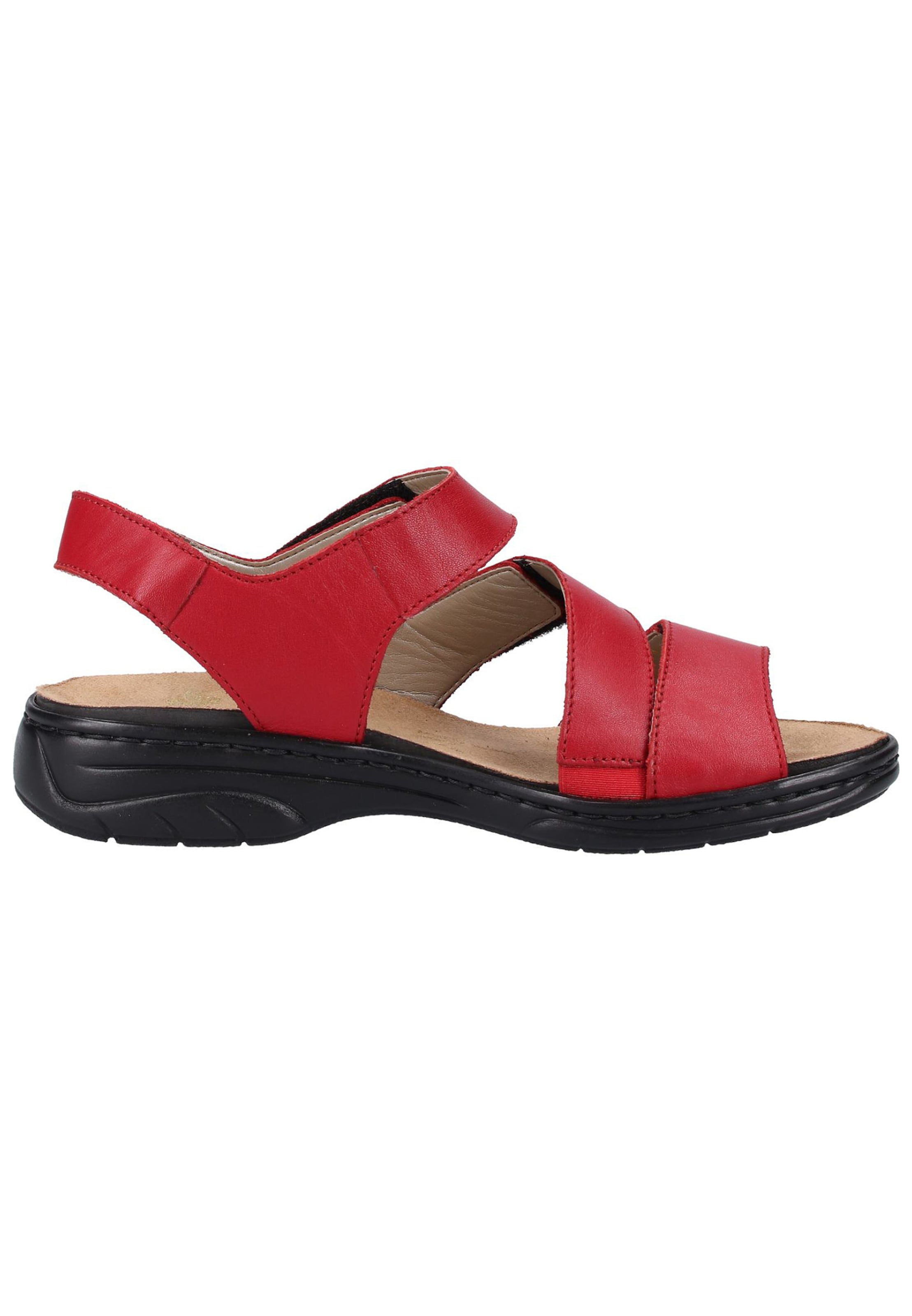 Rieker Strap Sandals in Red