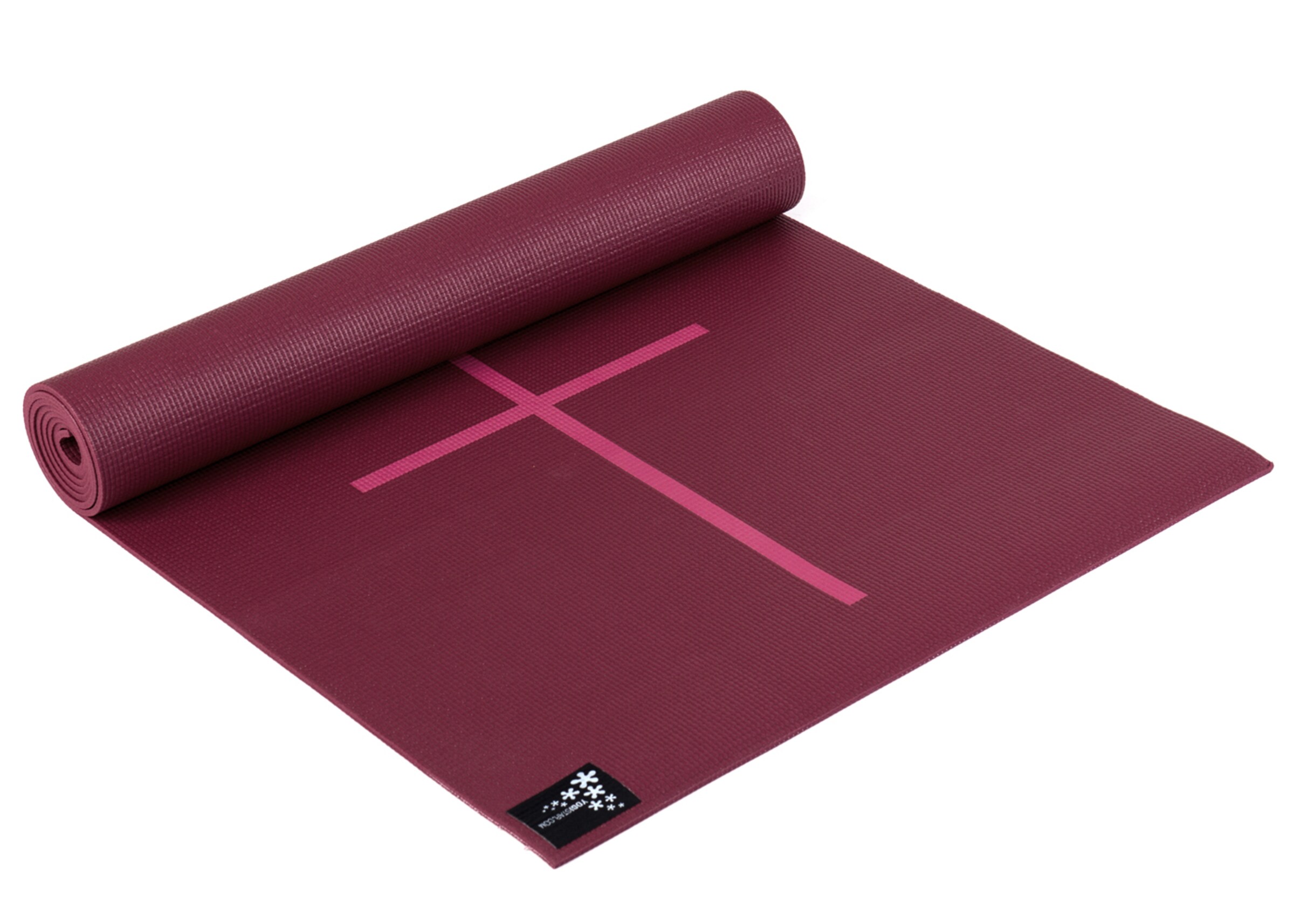 YOGISTAR.COM Yogamatte 'Plus Alignment' in Rot: Vorderseite