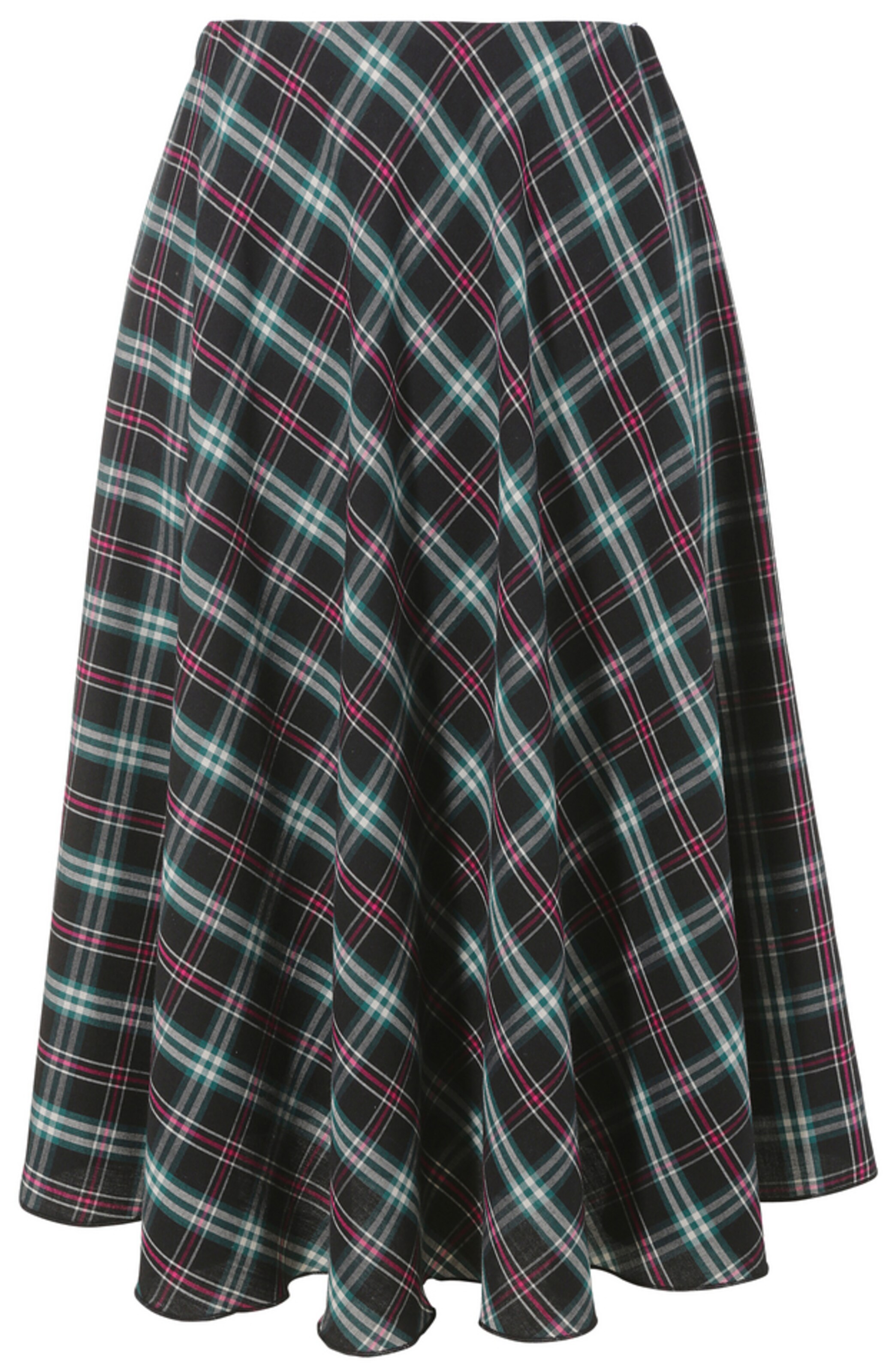 BERWIN & WOLFF - Trachtenrock im modischem Karo-Design in hellgrau