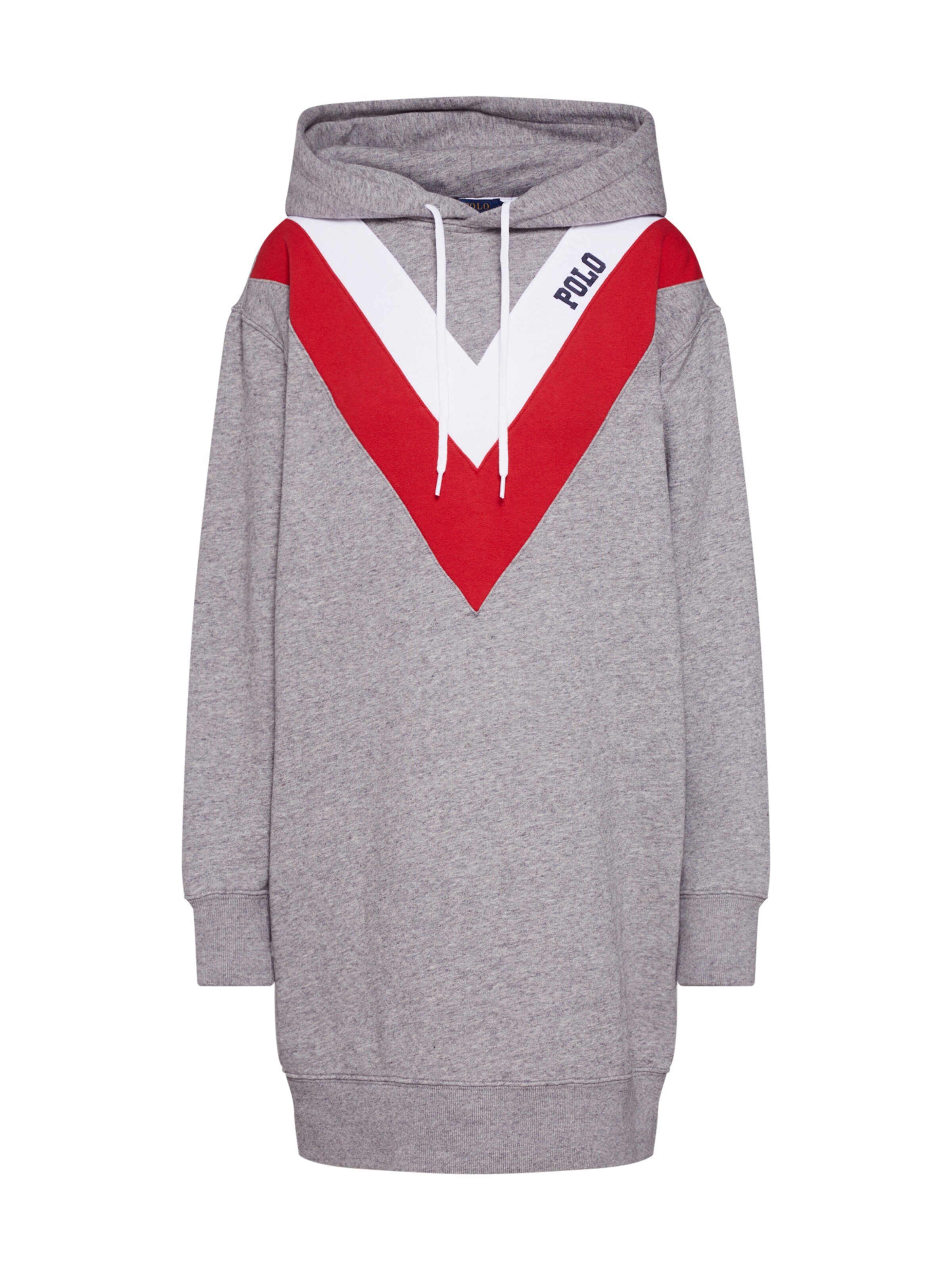 POLO RALPH LAUREN - Jurk 'FLC DRESS-LONG SLEEVE-CASUAL DRESS' in de kleur Grijs