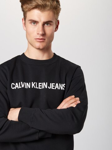 Calvin Klein Jeans Sweatshirt 'Core Institutional' in Schwarz