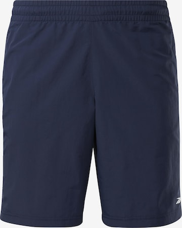 Reebok Regular Workout Pants in Blue: front