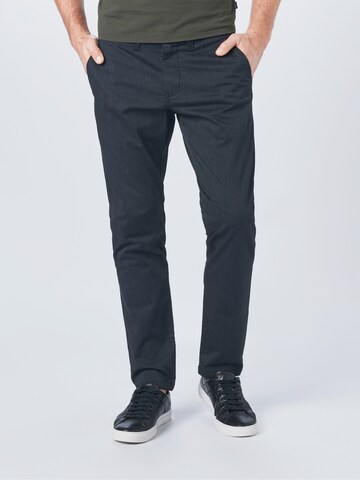 Matinique Slimfit Chino 'Pristu CM Stripe' in Zwart: voorkant