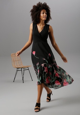 Aniston SELECTED Sommerkleid in Schwarz