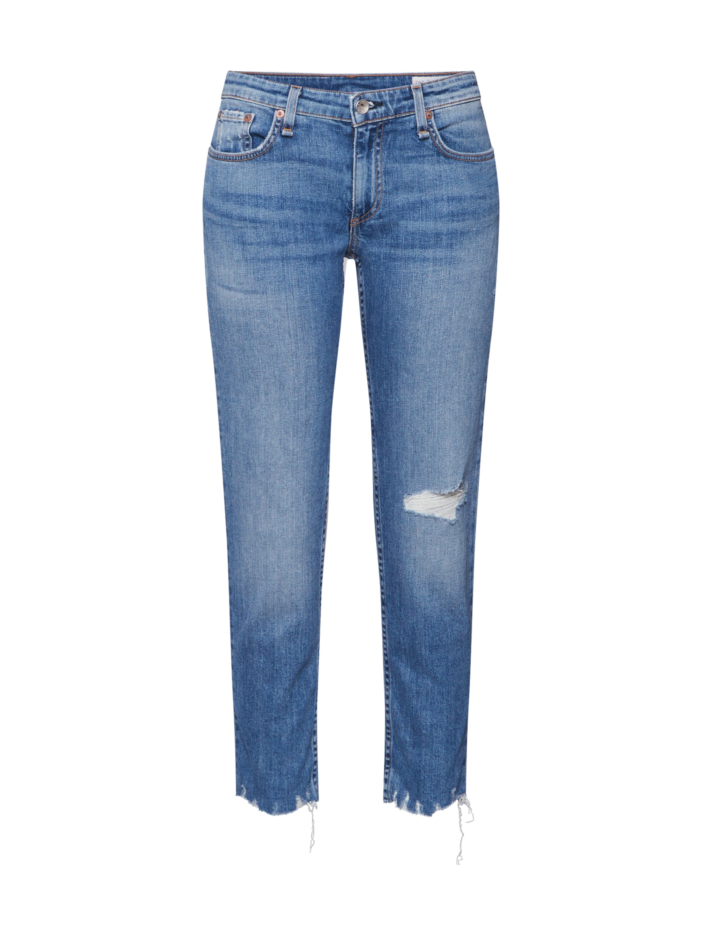 rag & bone - Jeans 'Dre Boyfriend' in de kleur Blauw denim