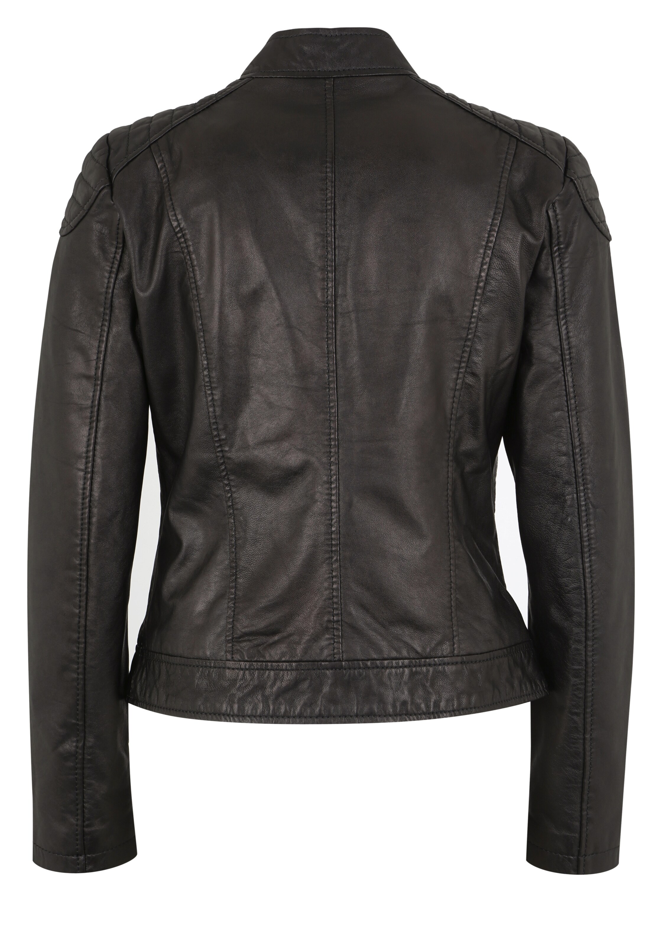 7ELEVEN Lederjacke 'Riviera' in Schwarz