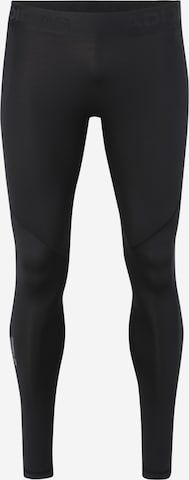 Skinny Pantaloni sport 'Alphaskin' de la ADIDAS SPORTSWEAR pe negru: față