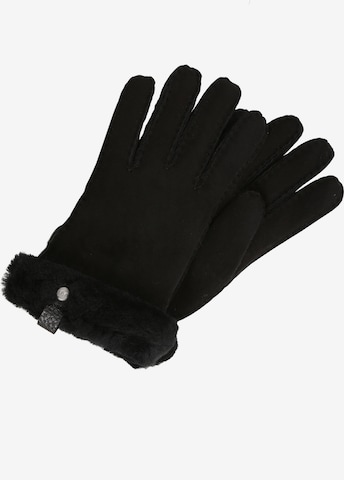 UGG Fingervantar 'Shorty Glove with leather trim' i svart: framsida