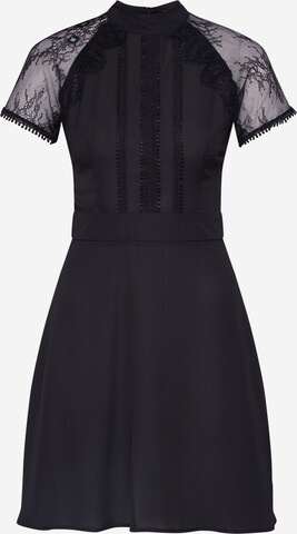 Boohoo Βραδινό φόρεμα 'Lace Detail Mini Dress' σε μαύρο: μπροστά