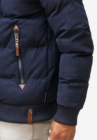 INDICODE JEANS Winter Jacket 'Adeline' in Blue