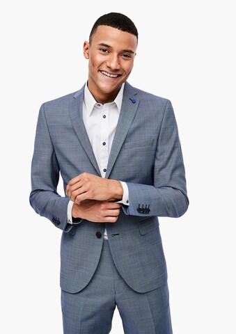 s.Oliver BLACK LABEL Slim fit Business-colbert in Blauw: voorkant