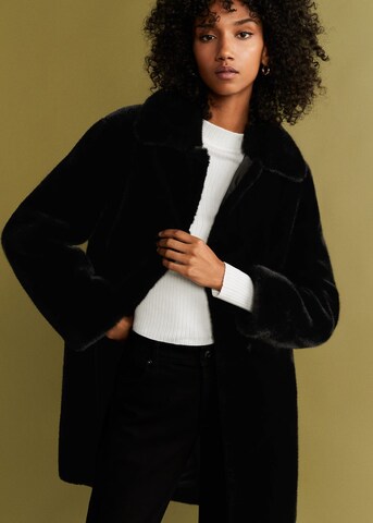 MANGO Winter Coat in Black