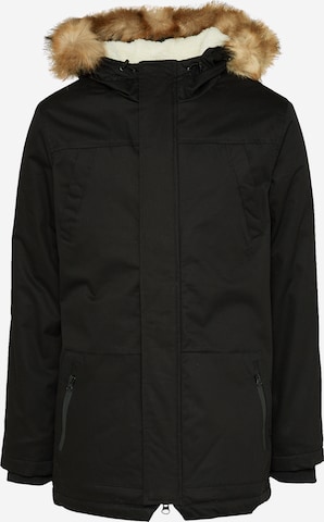Urban Classics Zimska jakna | črna barva: sprednja stran