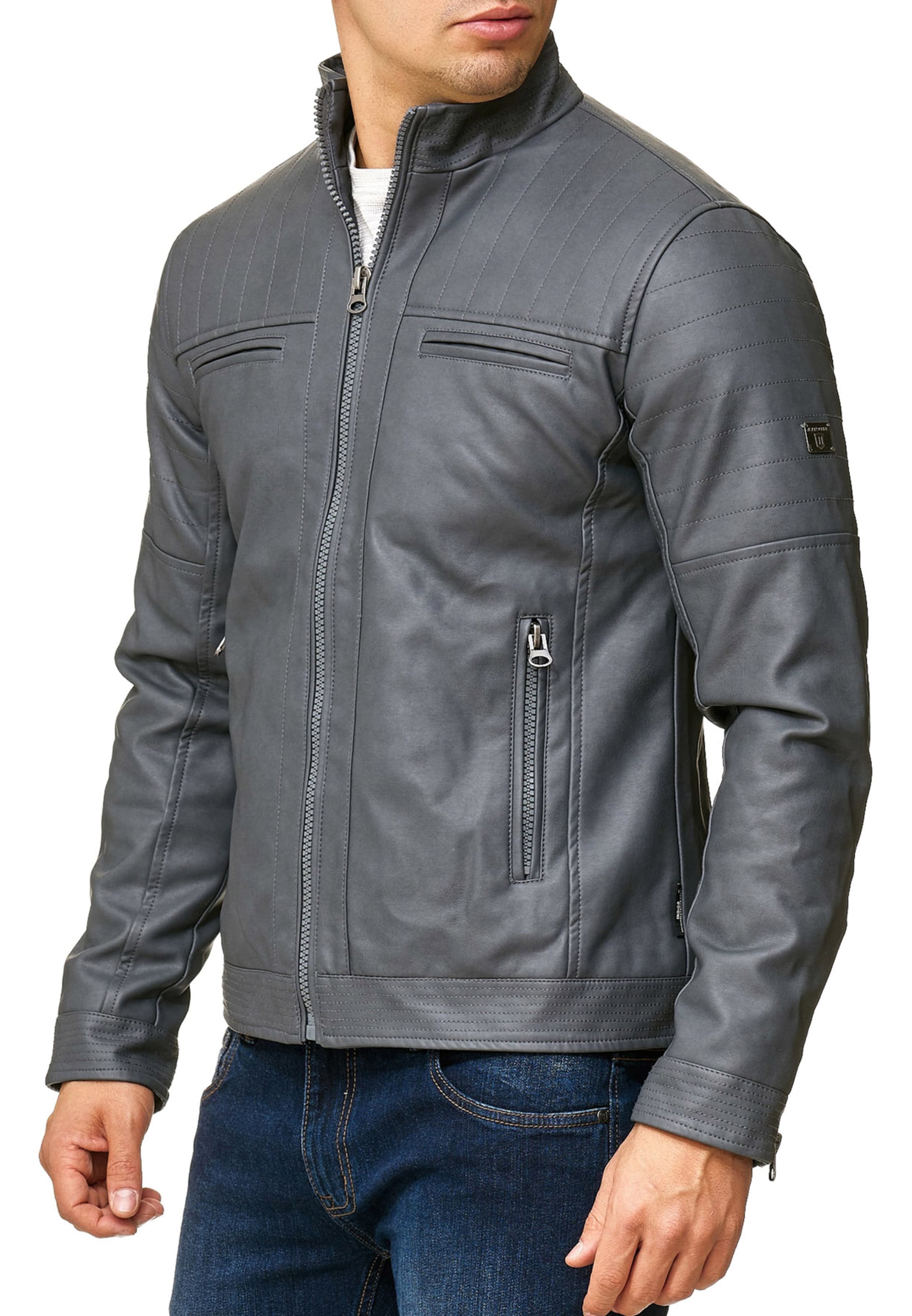 INDICODE JEANS Tussenjas 'Brook' in Grijs: voorkant