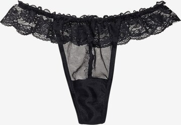 Tanga de la PETITE FLEUR GOLD pe negru: față