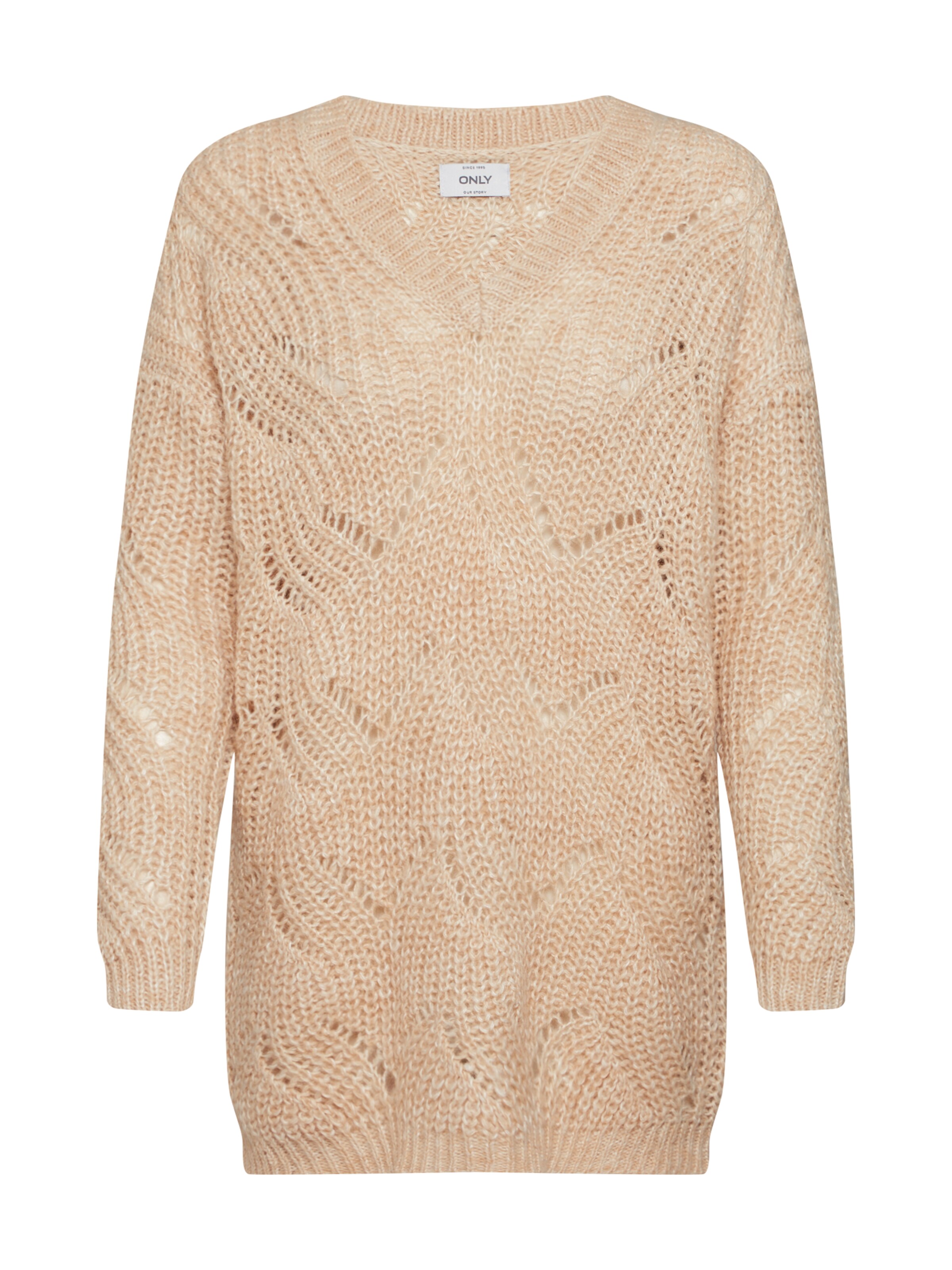 ONLY - Trui 'HAVANA' in de kleur Lichtbeige