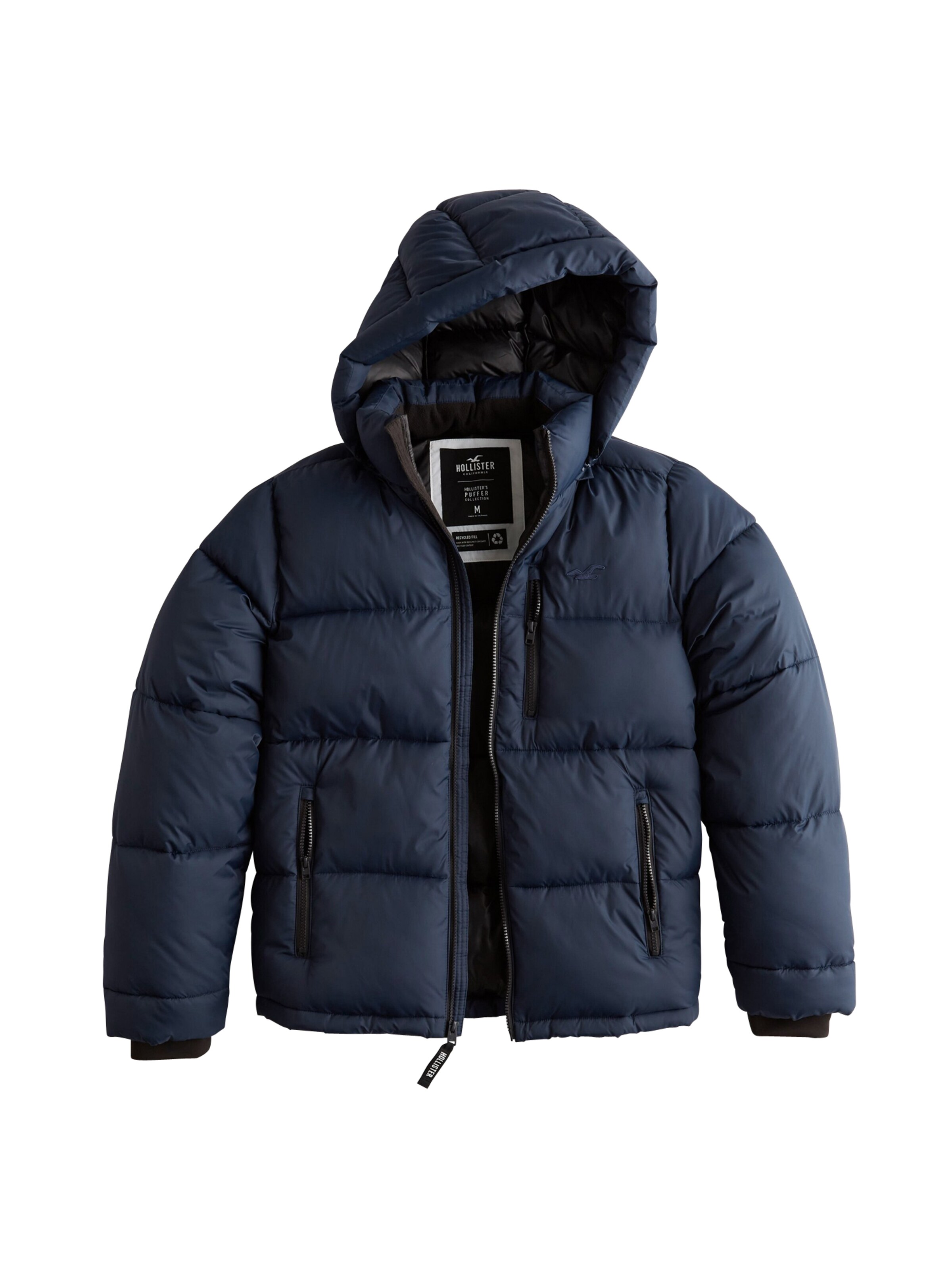 HOLLISTER - Winterjas 'XM19-HW PUFFER HOOD NAVY 1CC' in de kleur Navy