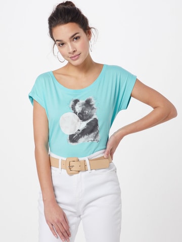 Iriedaily Shirt 'Koala Bubble' in Blauw: voorkant