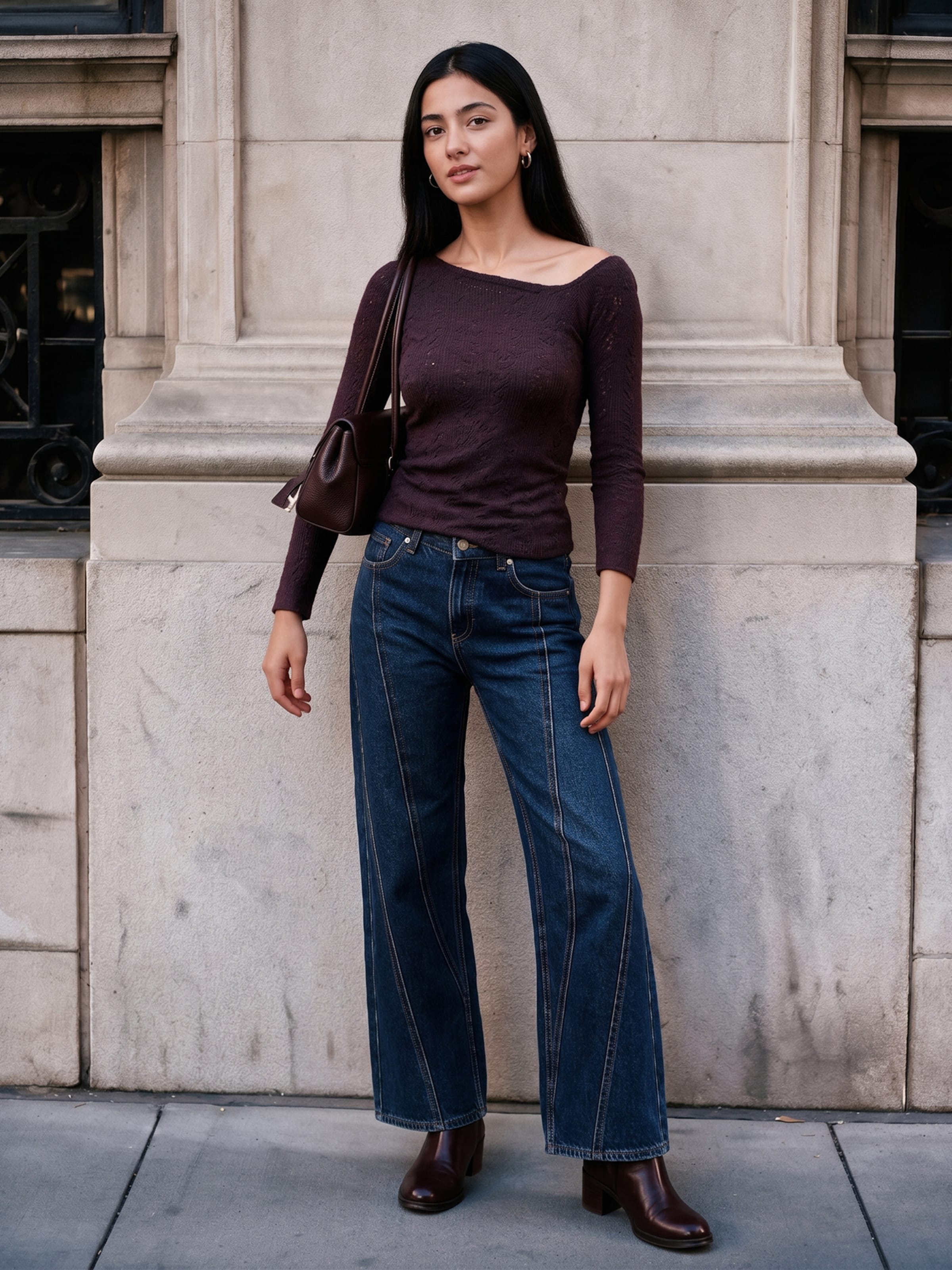 The AY Style Collective - Burgundy Lace Top Look