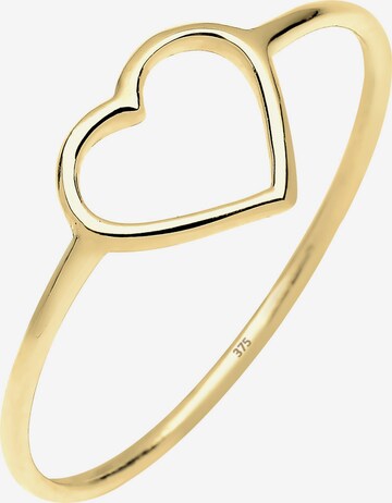 ELLI PREMIUM Ring 'Herz' in Goud: voorkant