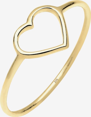 ELLI PREMIUM Ring 'Herz' in Gold: predná strana