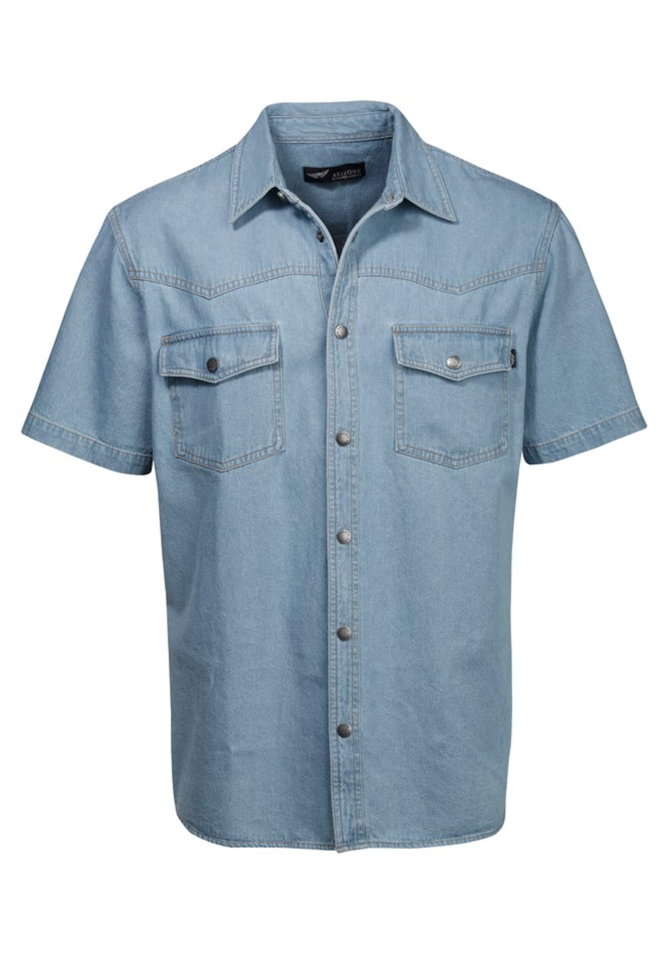 ARIZONA Regular Fit Jeanshemd in Blau: Vorderseite