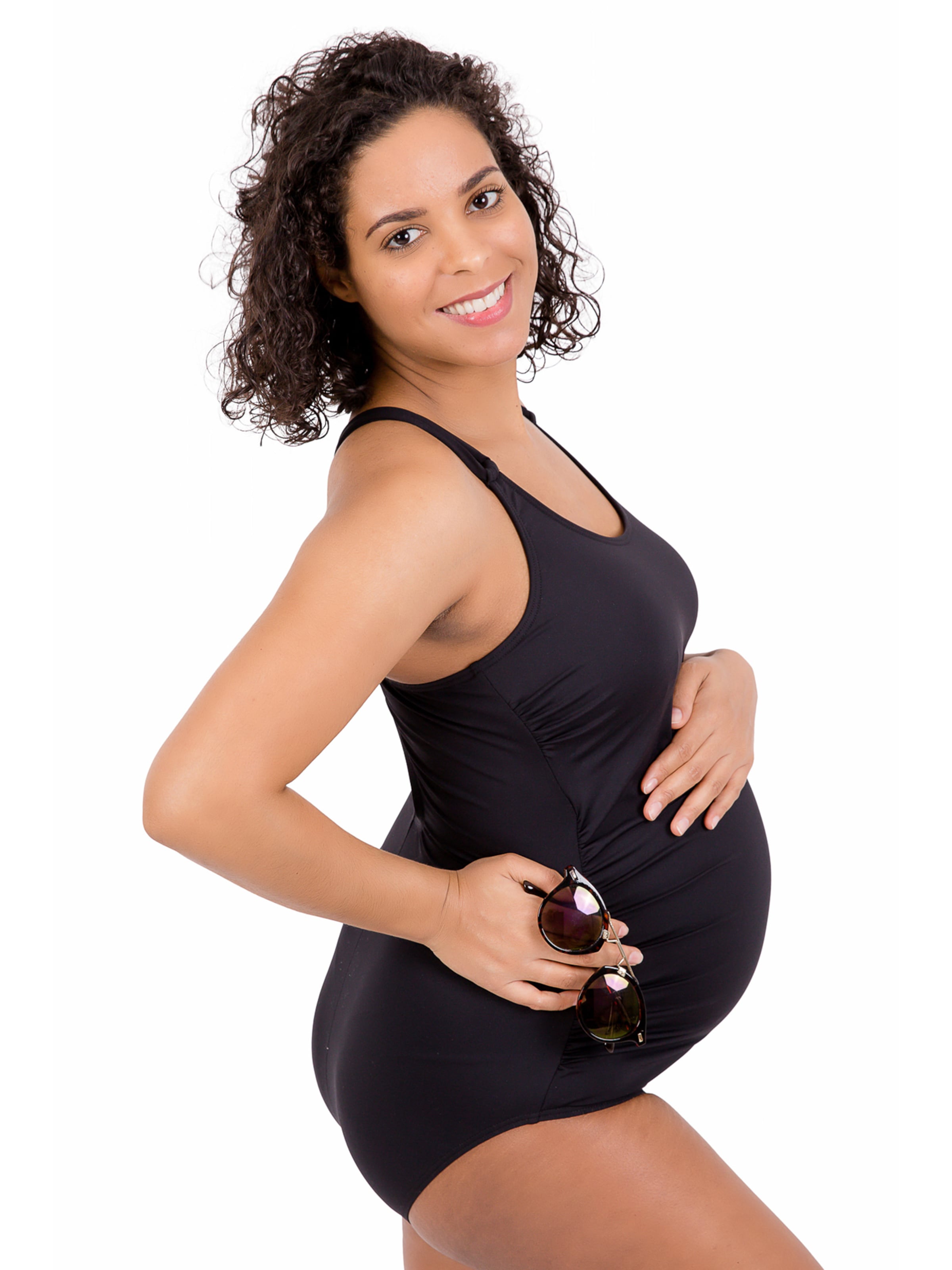 petit amour - Bustier Traje de baño 'Anya' en negro: frente