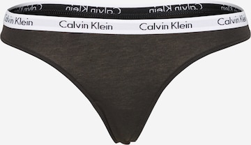 Calvin Klein Underwear Thong 'CAROUSEL' in Black: front