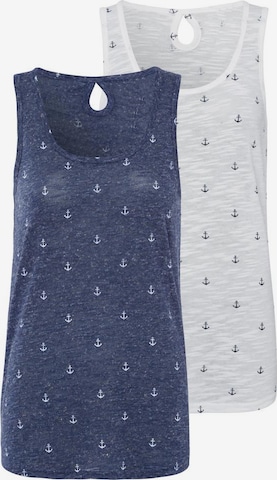 BEACH TIME Top in Blauw: voorkant