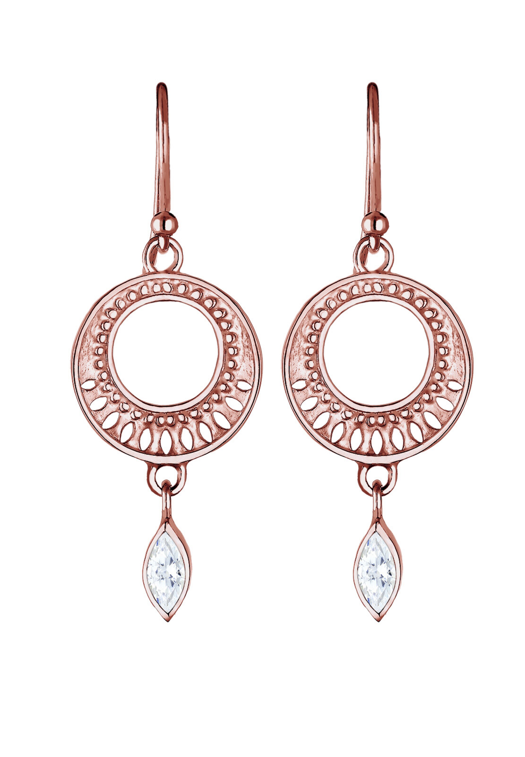 ELLI PREMIUM Earrings 'Ornament' in Gold: front