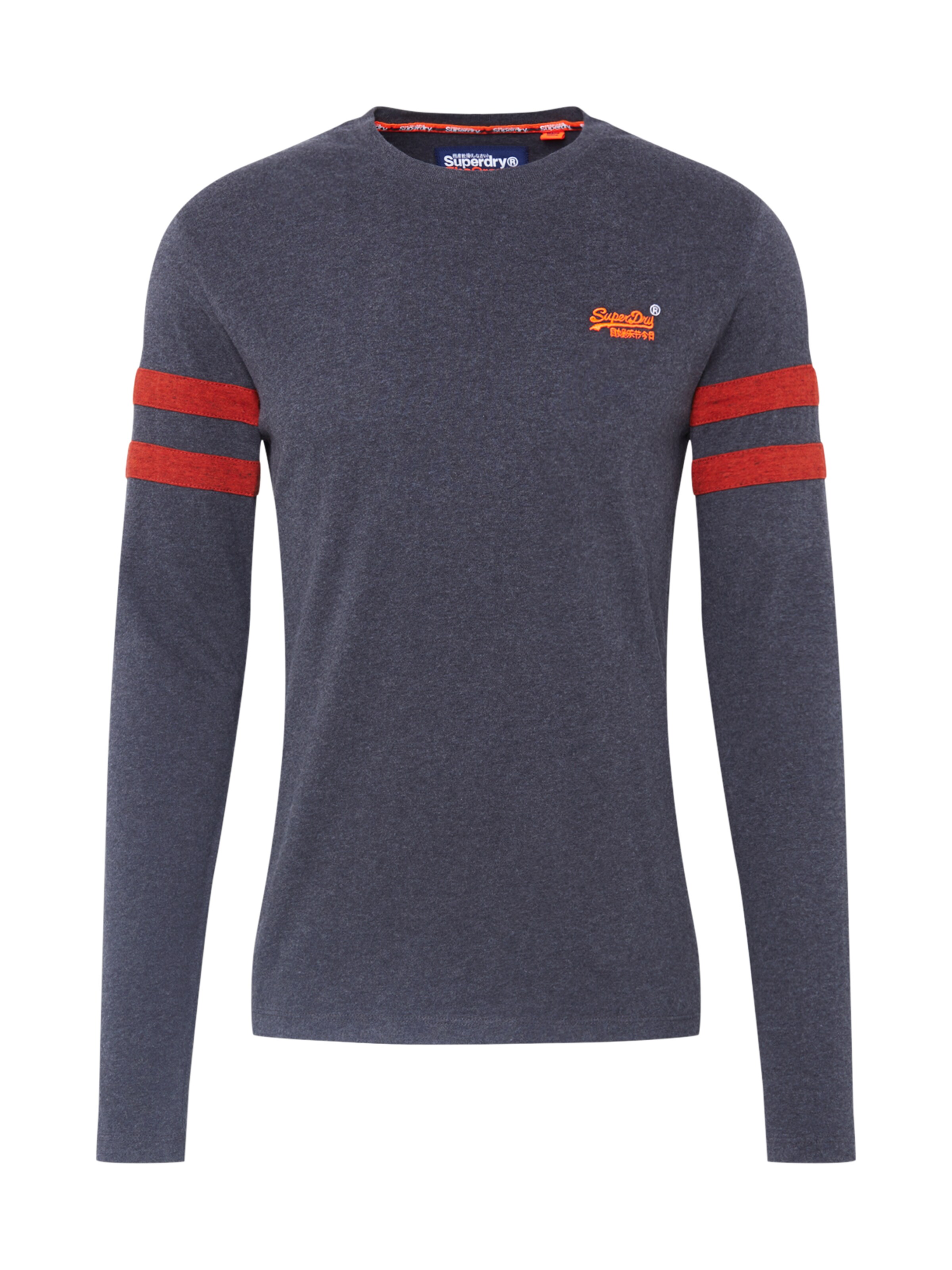 Superdry - Shirt 'Softball Ringer' in de kleur Donkergrijs