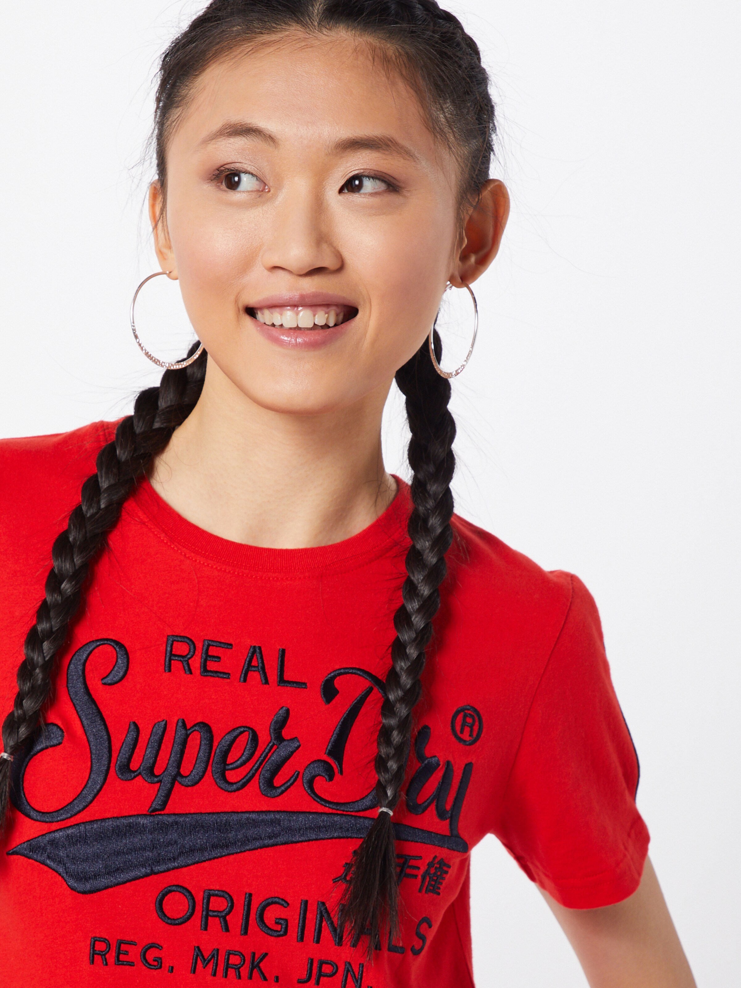 Promos T-shirt Superdry en Rouge Sang 