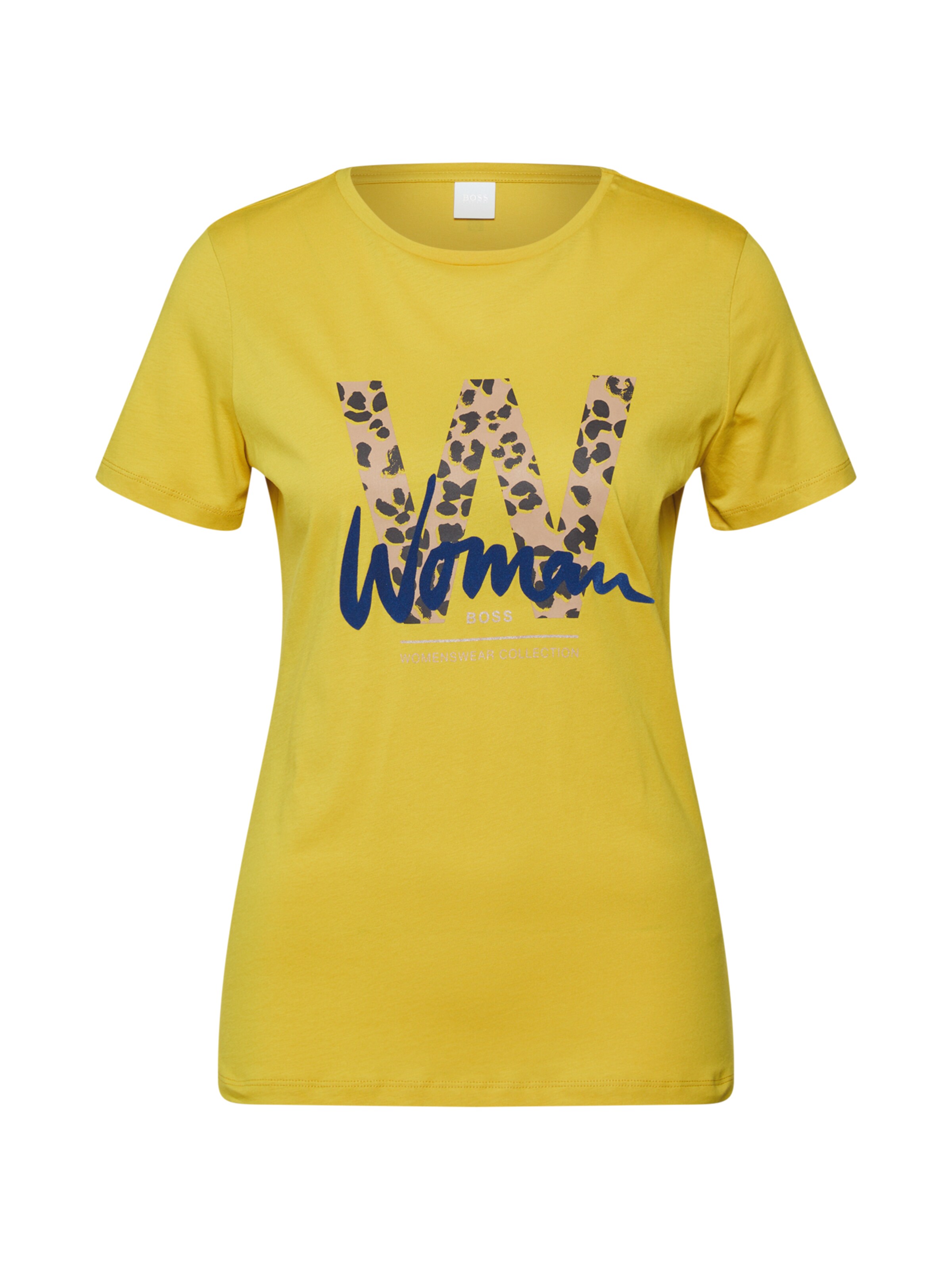 BOSS - Shirt 'Tewoman' in de kleur Geel