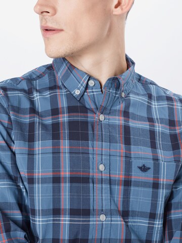 Dockers Slim fit Button Up Shirt 'ALPHA' in Blue