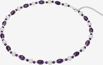 Valero Pearls Necklace in Purple: front